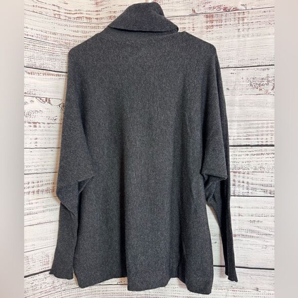 joe Sweaters Womens Size small Wool cashmere Tunic Turtleneck Charcoal Gray - Picture 5 of 13